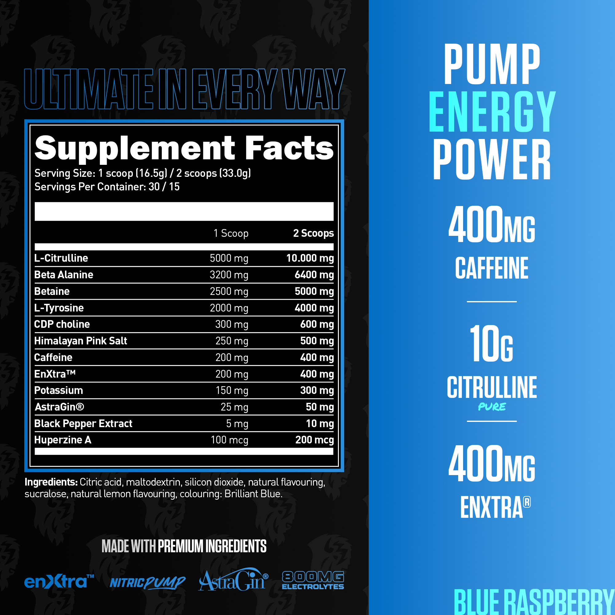 Big Buffalo Primal Ultimate Pre-Workout - Label Graphic V2